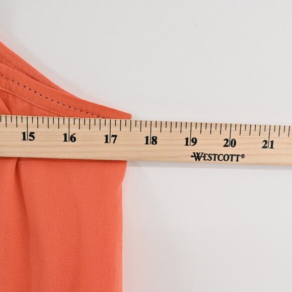JOIE Womens Embroidered Silk Dress Size S Orange Boho Sleeveless Pin Tuck Lined - Picture 4 of 13